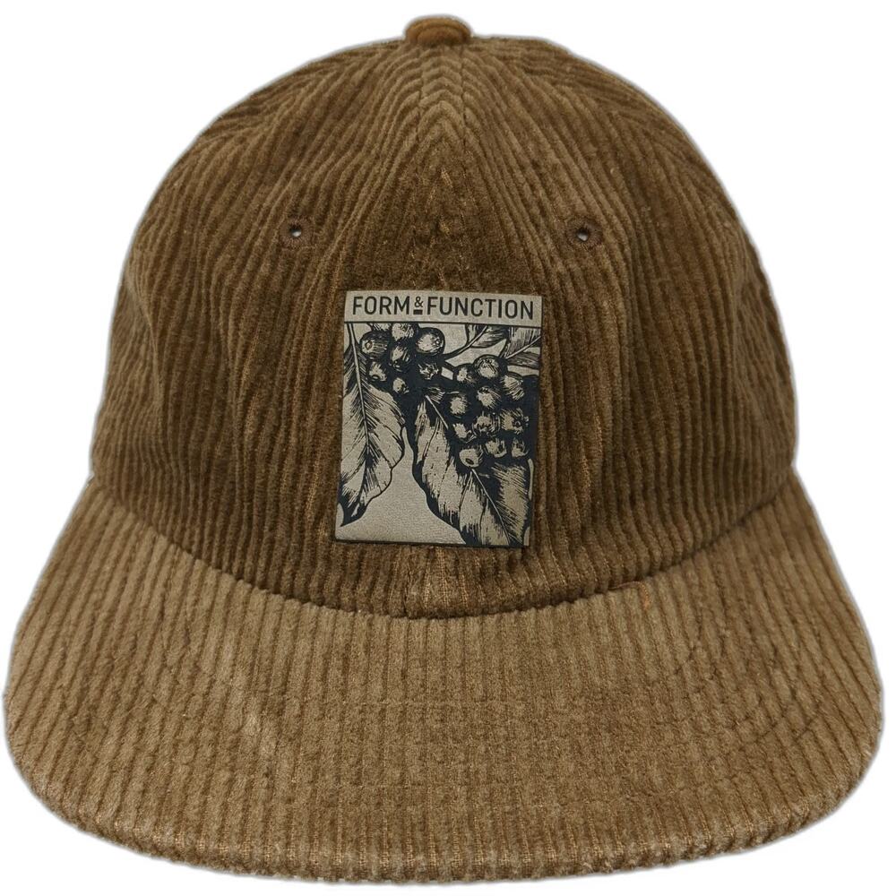 AS Colour Baseball Cap Brown One Size Corduroy Coffee Form & Function Hat Patch